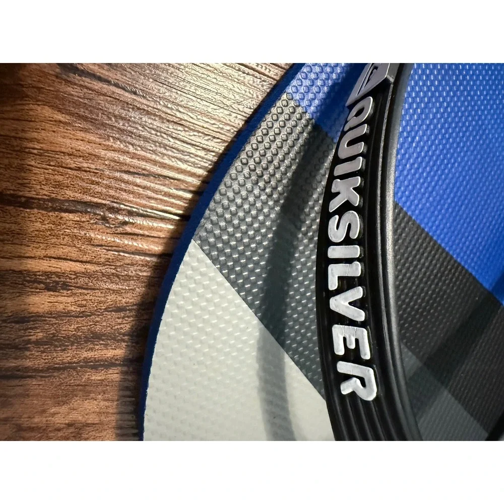 Quiksilver Mens Java Slash Logo Flip Flops Blue Grey Black Sandals AQYL101152 11